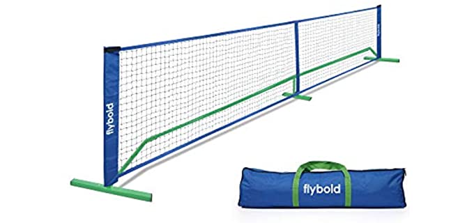Pickleball Nets Portable Outdoor Portable Pickleball Net Regulation Size Equipment Lightweight Sturdy Interlocking Metal Posts with Carrying Bag for Indoor Outdoor Pickle Ball Game Court 22ft