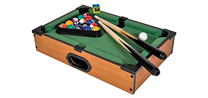 Srenta Mini Pool Table - Mini Tabletop Portable Billiards Game for Adults, Kids, and Toddlers - Single Set