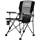 Camping Chair Hard Arm High Back Lawn Chair Heavy Duty with Cup Holder, for Camp, Fishing, Hiking, Outdoor, Carry Bag Included (Cool Gray)