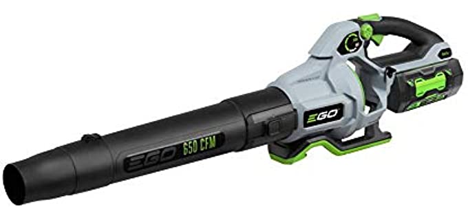 EGO Power+ LB6504 650 CFM Variable-Speed 56-Volt Lithium-ion Cordless Leaf Blower 5.0Ah Battery and Charger Included