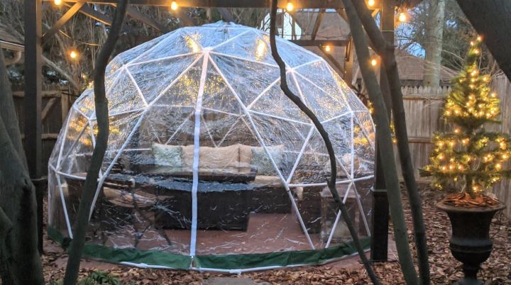 Testing out the Standard All Weather Bubble Glamping Dome Shelter for Dining Pod from  Sonostar Hub