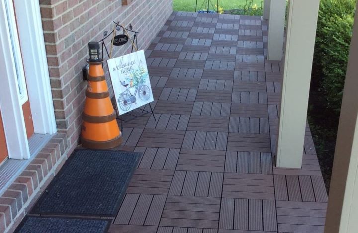 Using the plastic tiles for outdoor paving from Pandahome