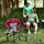 TIMBER RIDGE Lightweight Oversized Camping Chair, Portable Directors Chair with Side Table for Outdoor Camping, Lawn, Picnic and Fishing, Supports 300lbs (Red)