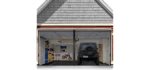Garage Door Screen For 2 Car 18x7FT, Magnetic Screen Garage with Retractable Fiberglass Mesh and Heavy Duty Weighted Bottom, Easy Assembly & Pass, Hands Free Screen Door w/ 40 Magnets for Garage/Patio