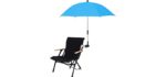 KWQBHW Stroller Parasol Multi-directional Outdoor Sunshade Chair Umbrella Universal With Clip 360° Adjustable Umbrellas