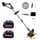 PATIOX Weed Wacker Cordless - Electric Weed Eater Rechargeable 3 in 1 - Two 4.0 Ah Battery Powered Weed Whacker Cordless 21V Grass Edger Trimmer with Blade and Charger (A-Classic-1)