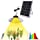 Solar Powered Grow Light Full Spectrum Growing Lamp 139 LEDs for Outdoor Indoor Garden Greenhouse Potted Various Plants IP66 Waterproof Hanging UV All Stages Plant Lights, Auto On Off, Remote Control