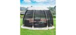 Alvantor Screen House Room Camping Tent Outdoor Canopy Dining Gazebo Pop Up Sun Shade Hexagon Shelter Mesh Walls Not Waterproof 10'x10' Beige Patent