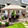 Aoxun 11’ X 11’ Pop Up Canopy Tent , Straight Leg Outdoor Gazebo with Mosquito Netting , Patio Gazebo Shelter with 121 Square Feet of Shade , Beige