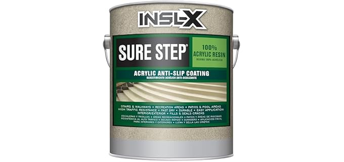 INSL-X Sure Step Acrylic Anti-Slip Paint, Desert Sand, 1 Gallon (Pack of 1)