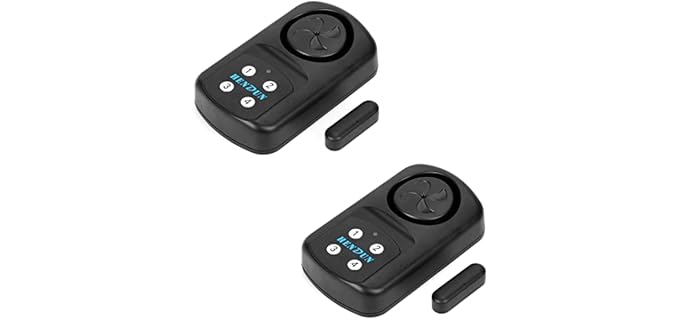 Hendun Pool Gate Alarm Outdoor with Remote, 140Db Waterproof Ip67, 2 Pack | Swimming Pool Gate Alarm Sensor,Door Alert For Kids Safety, Weatherproof Garage Fence Entry Chime When Opened With Remote